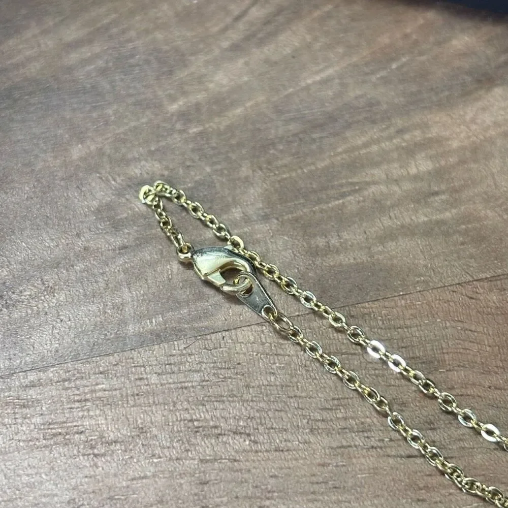 Disney Mickey Mouse Yellow Topaz November Birthstone Gold Necklace